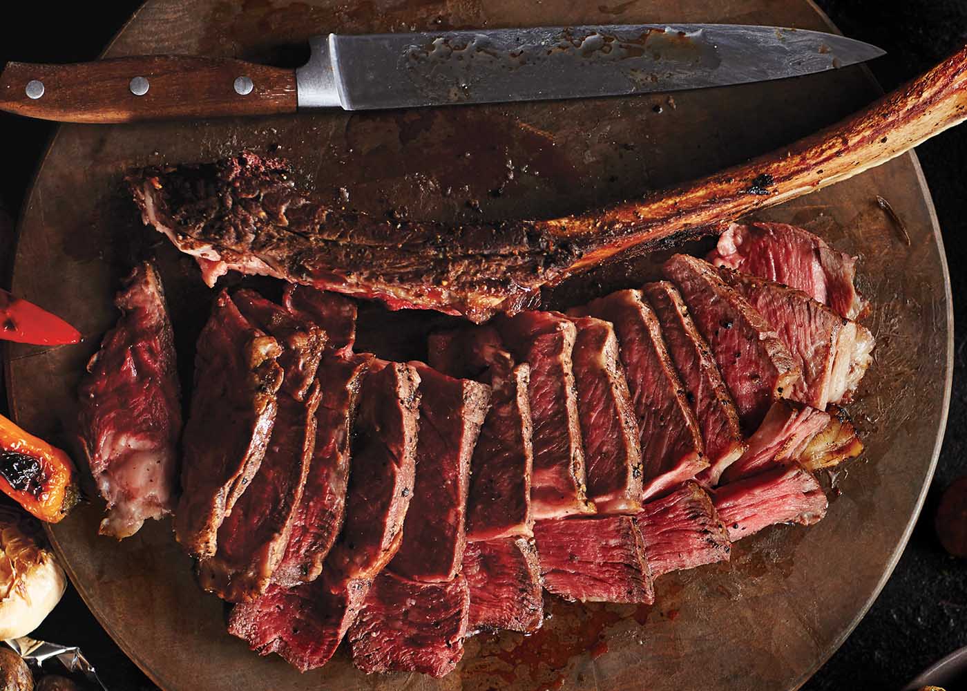 Tomahawk costata tagliata